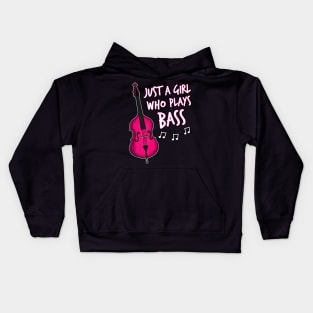 Just A Girl Who Plays Bass, Double Bassist Kids Hoodie